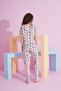 Sequin Patterned Lycra Knitted Pajama Set - 3