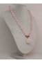Pink Quartz Stone Knotted Unisex Design Necklace 8mm (45065) - 4
