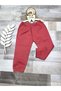 Gabardine fabric elasticated boys & girls light red casual trousers - 3