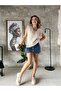 Women's Soft Textured Square Collar Knitwear Sweater