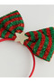 Multicolored Christmas-Themed Bow Crown and Christmas Figurine Ornaments - 2
