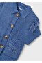 Girl's Blue Cardigan Knitted - 3