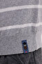 Venice Boy's Light Gray Crew Neck Striped Knitwear Sweater - 6