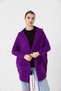 Women's Pocketed Hooded Casual Oversize Knitwear Cardigan