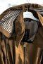 Large Size Removable Hooded Striped Full Length Trench - Brown - 5