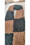 Scarf Puffy 100% Hand Knitted 200 * 22 Cmblack + coffee moka - 2