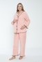 Front Buttoned Maternity and Maternity Plush Pajama Set - 2