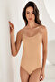Women's Stretch Fabric Bodysuit with Stretch Fabric Straps MB864
