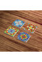 Mexican Talavera Colorful Tile Pattern Natural Stone Travertine Coasters Set of 4 - 3