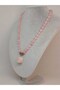 Pink Quartz Stone Knotted Unisex Design Necklace 8mm (45065) - 5