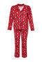 Red Shirt Collar Christmas Themed Knitted Pajama Set Tbbaw24Ai00002 - 8
