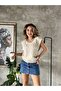 Women's Soft Textured Square Collar Knitwear Sweater - 2
