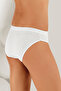 Women's White Written Ribbed Panties MB037 - 2