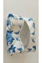 Blue patterned makeup bag
