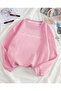Women's Pink Dreamer Printed Crew Neck Sweatshirt