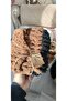 Scarf Puffy 100% Hand Knitted 200 * 22 Cmblack + coffee moka