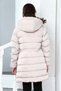 Girl's Stone Extra Soft Filling Waist Detailed Plush Hooded Faux Fur Coat - 8