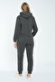 Anthracite Maternity and Maternity Hooded Sweatshirt Tracksuit Set - 4
