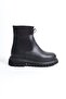 Tothem Black Matte Flexible Diver Fabric Chelsea Elastic Daily Boots - 4