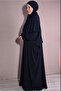 Medina Silk Shawl and Dress Double Set Navy Blue - 3