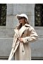 Beige Belted Button Closure Coat - 135 Cm Large Size