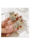 Stylish and tight metal latch buckle with stones - 4 cm - 5
