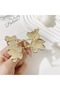 Stylish and tight metal latch buckle with stones - 4 cm - 3