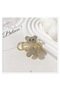 Stylish and tight metal latch buckle with stones - 4 cm - 4
