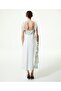 Beaded asymmetric flounce midi dress - 6