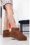 Tan Suede Flat Sole Women's Boots - 3