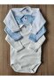 3 Piece Unisex Baby Long Sleeve 100% Organic Cotton Snap Fastener Bodysuit Newborn Gift Set
