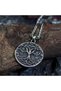 Yggdrasil Tree of Life Leaf Motif Tarnish & Stainless 316L Steel Necklace - 4