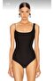 Women's Black Spaghetti Elastic Bodysuit