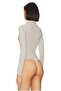 Women's Gray Turtleneck Long Sleeve Imported Jersey Body - 3