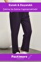 New Season Anti-Sweat Comfortable Fit Elastic Waist Wide Leg Loose Ecrin Wool Trousers with Side Pockets - 4