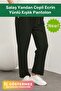 New Season Anti-Sweat Comfortable Fit Elastic Waist Wide Leg Loose Ecrin Wool Trousers with Side Pockets