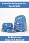 Zippered Large 1st Quality Waterproof Patterned Compartmented Triple School Pen Holder Lunch Backpack Set