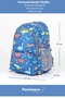 Zippered Large 1st Quality Waterproof Patterned Compartmented Triple School Pen Holder Lunch Backpack Set - 3