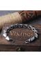 Ouroboros Dragon Embroidered Hooked 316L Men's Steel Bracelet - 2