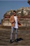 Men's Mustard Plush Button Jacket - 5