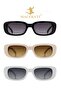 Chunky Frame Vintage Set of 3 Black Cream White Sunglasses - 2