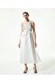 Beaded asymmetric flounce midi dress