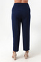 Women's Navy Blue Plus Size Fabric Trousers - 5