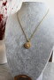 Gold Zircon Windmill Steel Necklace