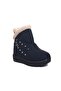 6411 Girl Black Preschool Boots with Fur Inside - 2