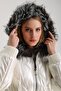 White Arjante Fox Inflatable Coat with Fur Accessories - 6