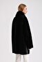 Leather Garnished Astrakhan Fur Coat with Black Accessories - 6