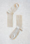 Ribbed Cotton Thick Medium Size 3-Piece Socks - 4