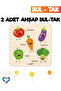 Educational 2 Pieces Find-Plug Toy Animals and Vegetables - 3