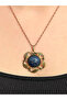 Natural Stone Lapis Natural Stone Authentic Women's Round Necklace with 45 Cm Chain - 2